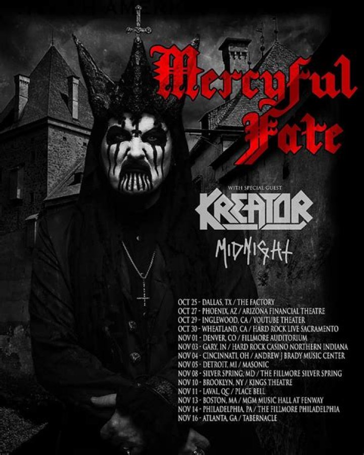 Mercyful Fate Announces First US Headlining Tour in Over 20 Years